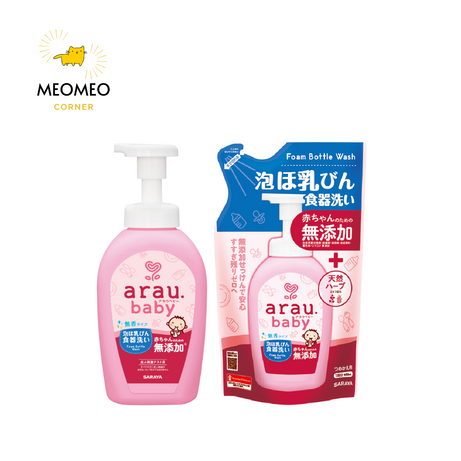 Nước rửa bình sữa Arau dạng Chai và Túi