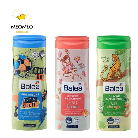 *Sữa tắm gội 4 in 1 Balea Flower Dream & Let's Kick It 300ml cho bé từ 1 tuổi