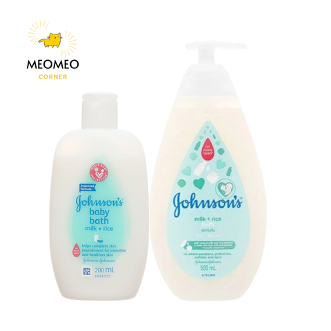 Sữa tắm Johnson's Baby chứa sữa và gạo