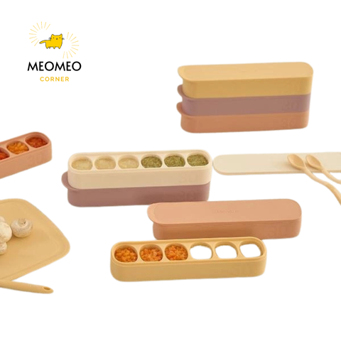Khay trữ ăn dặm silicone bạch kim Moyuum