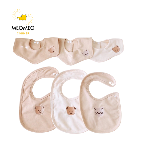 Yếm cổ vuông/cổ tròn thêu hoạ tiết Monona