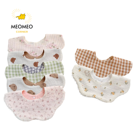 Yếm xoay 360 độ vải Muslin