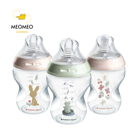 Bình sữa chống sặc Tommee Tippee Closer to Nature Hoạ Tiết 150ml/260ml