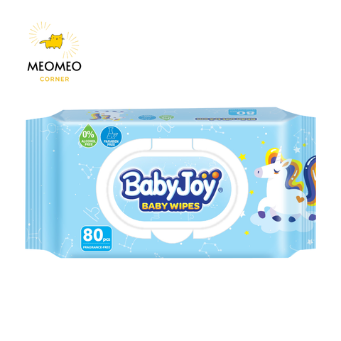 Khăn ướt không mùi BabyJoy 80 tờ
