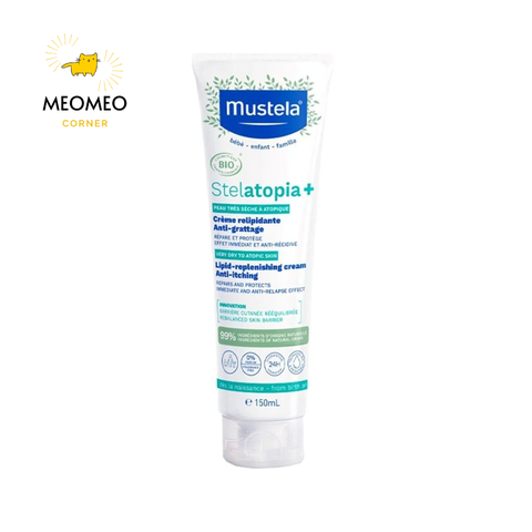 Kem Dưỡng Da Chàm Thể Tạng (Viêm Da Cơ Địa) Cho Trẻ Sơ Sinh, Trẻ Em Và Mẹ Bầu Mustela Stelatopia+ Lipid-Replenishing Cream 150ml