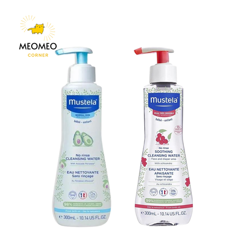 Nước Làm Sạch Mặt và Cơ thể No Rinse Cleansing Water Mustela Dành Cho Bé Sơ Sinh 300ml