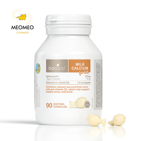 Viên uống bổ sung canxi sữa cho bé Bio Island Milk Calcium của Úc