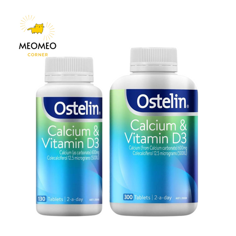 Ostelin Calcium & Vitamin D3 cho bà bầu, người lớn, trẻ em từ 12 tuổi của Úc
