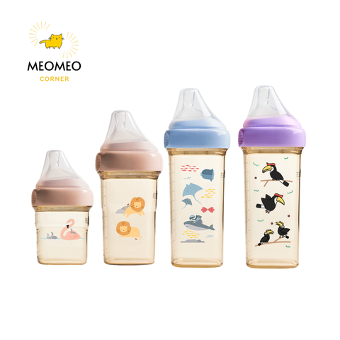 [FULLBOX] Bình sữa PPSU hoạ tiết Hegen