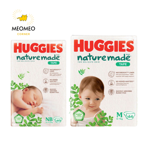 Tã bỉm quần Huggies Nature Made NB S M L XL XXL 3XL