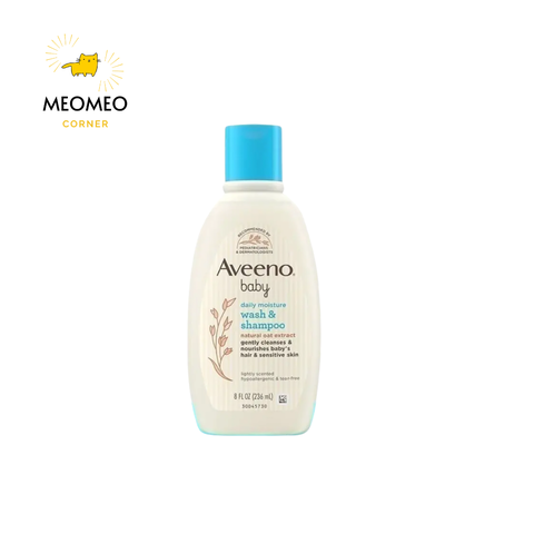 Sữa Tắm Gội cho bé Aveeno Baby Daily Moisture Wash & Shampoo 236ml