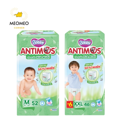 Tã Quần Xua Muỗi Bobby Antimos – Hàng rào Sả tự nhiên Bye Muỗi 8H M / L / XL / XXL