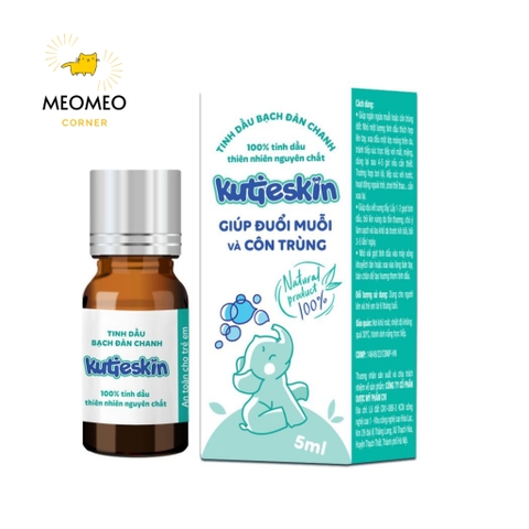 Kutieskin tinh dầu đuổi muỗi bạch đàn chanh cho bé Lọ dùng thử 5ml Minisize