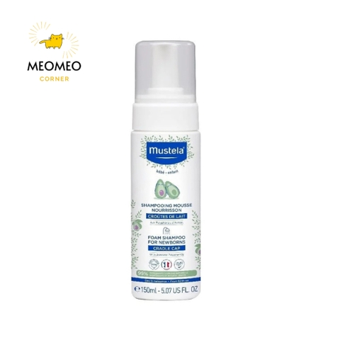 Dầu Gội giảm Cứt Trâu (Viêm Da Tiết Bã) Mustela Foam Shampoo For Newborns 150ml