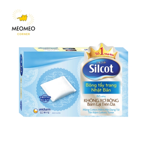 Hộp bông tẩy trang SILCOT Nhật Bản cao cấp 82 miếng