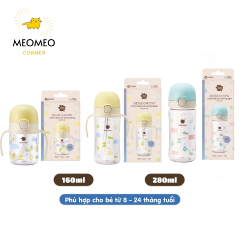 Bình tập uống Onetouch Greenfinger Bebegrow chất liệu Ecozen 160ml/280ml cho bé green finger