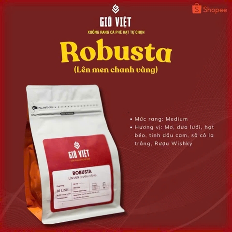 Cà Phê Robusta Fruity Natural ( Lên men chanh vàng) - 250gr