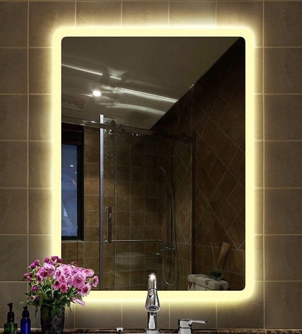 Gương chữ nhật kích thước 60*80 led tràn viền kiểu dọc