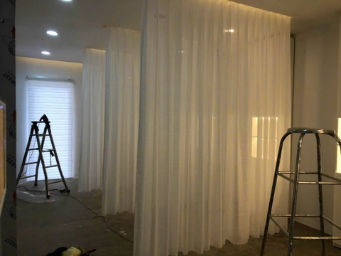 Rèm Voal Trắng + Cầu Vồng Cho SPA