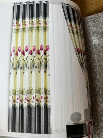 Rèm Vải Hoa Văn Chống Nắng