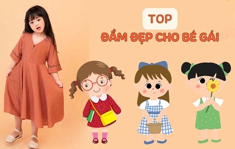 Top mẫu đầm đẹp cho bé gái cực xinh, kinh nghiệm chọn mua váy đầm