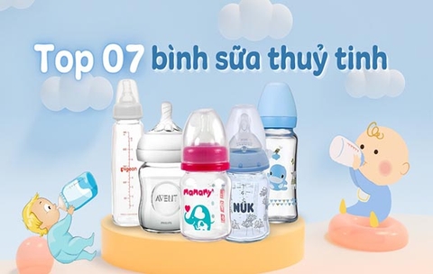 Top 7 bình sữa thủy tinh tốt, chất lượng được yêu thích hiện nay