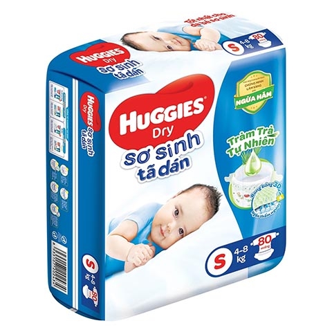 Bỉm - Tã dán Huggies Size S80 miếng