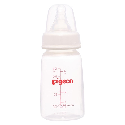 QT Bình sữa nhựa Pigeon vuông cổ hẹp