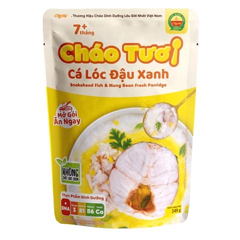 Cháo tươi cá lóc đậu xanh Cây Thị