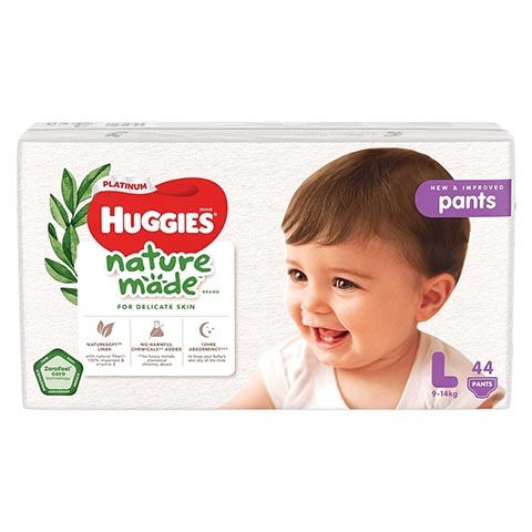 Bỉm - Tã quần Huggies Nature siêu cao cấp size L44 miếng