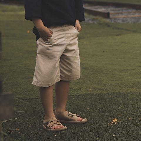 Quần lửng bé trai vải Linen
