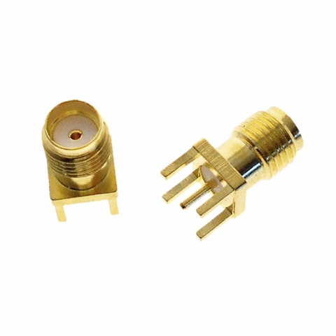Đầu nối RF SMA cái thẳng Female SMA-KE PCB Vertical Mount 13.5mm