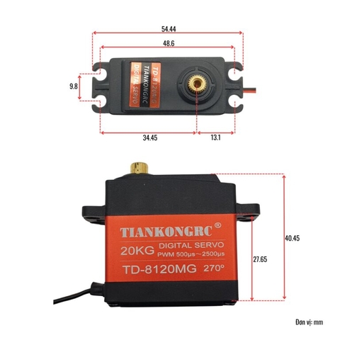 Động cơ RC servo TD8120MG 180 độ 20kg