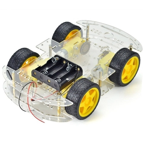 Khung xe robot 2 tầng 4 bánh