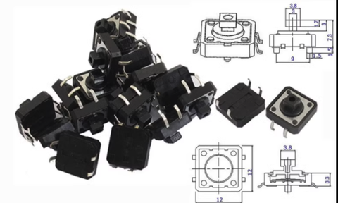 Nút nhấn 12x12x7.3MM