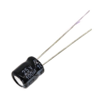 [20 pcs ] Tụ Điện Nhôm 25v100uf