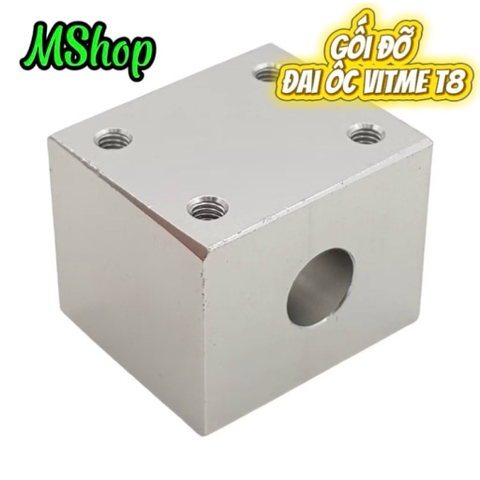 Gối đỡ Đai ốc Vitme T8 nhôm vuông tạo chuyển động tịnh tiến máy in 3D , máy CNC