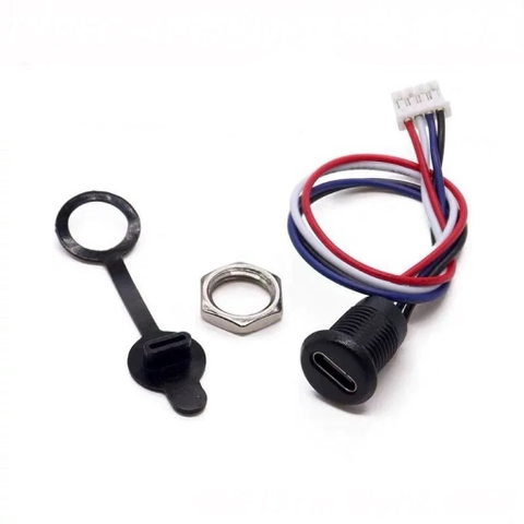 Jack nguồn USB C 4P / type C chống nước