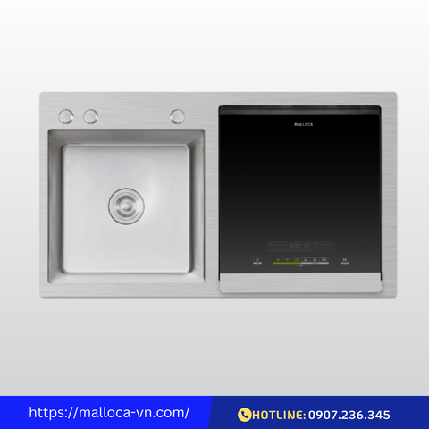 Máy rửa chén tích hợp Malloca WQP6-890F3