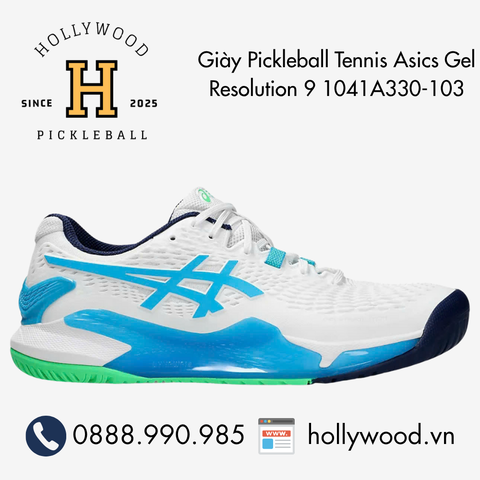 Giày Tennis Pickleball Asics Gel Resolution 9 1041A330-103