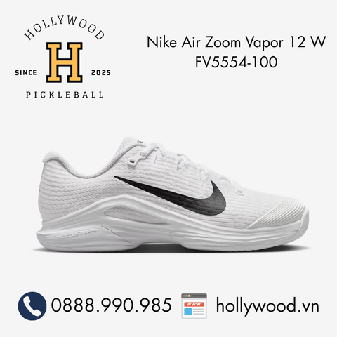 Giày Tennis Pickleball Nike Air Zoom Vapor 12 W FV5554-100