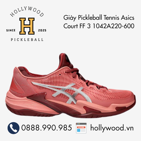 Giày Tennis Pickleball Asics Court FF 3 1042A220-600