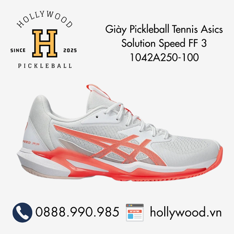 Giày Tennis Pickleball Asics Solution Speed FF 3 1042A250-100