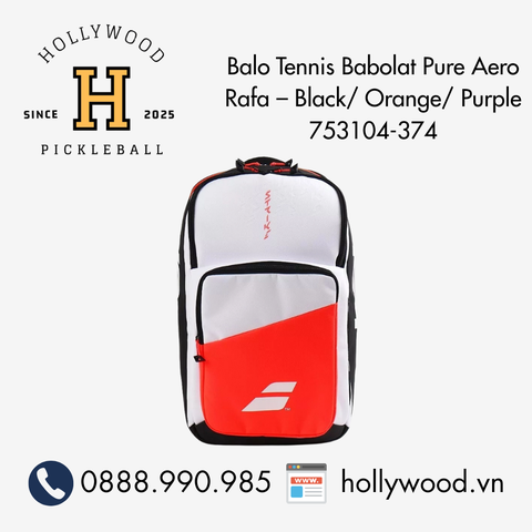 Balo Tennis Babolat Pure Aero Rafa – Black/ Orange/ Purple 753104-374