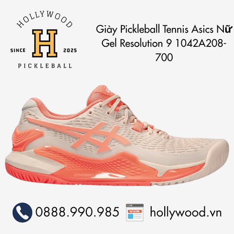 Giày Tennis Pickleball Nữ Asics Gel Resolution 9 1042A208-700