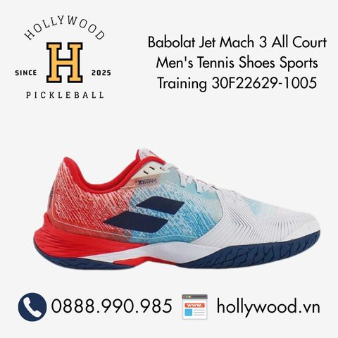 Babolat Jet Mach 3 All Court Men's Tennis Shoes Sports Training 30F22629-1005