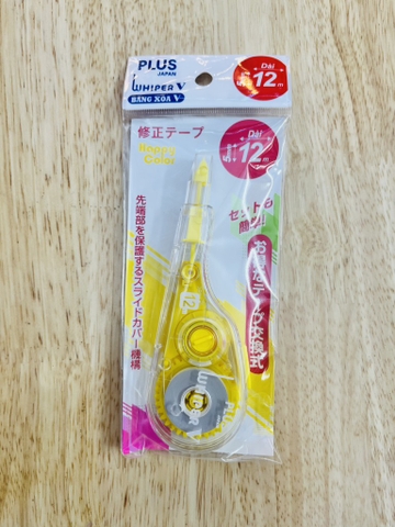 BĂNG XÓA V 5MM X12M MÀU  VÀNG