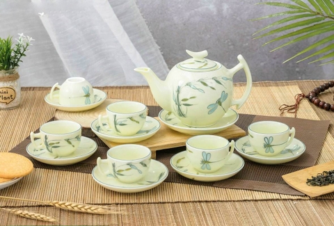 Bộ ấm trà vẽ tay