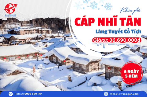 Du lịch Trung Quốc: Tour Cáp Nhĩ Tân - Làng Tuyết Cổ Tích 6 Ngày 5 Đêm từ Tp. Hồ Chí Minh