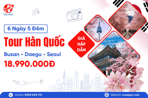 Tour Hàn Quốc 6 Ngày 5 Đêm: Busan - Daegu - Seoul Khám phá xứ sở kim chi